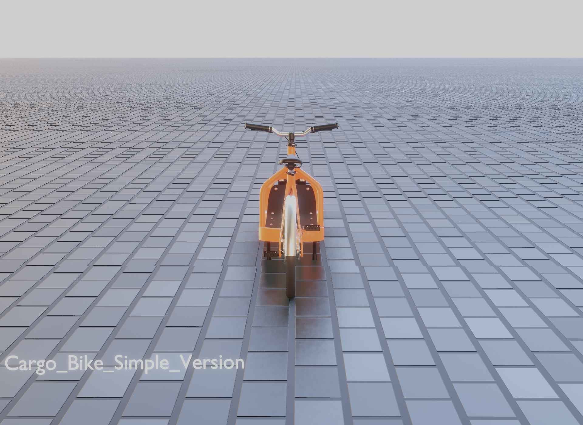 Cargo Bike Simple Version Low-poly 3D model_19