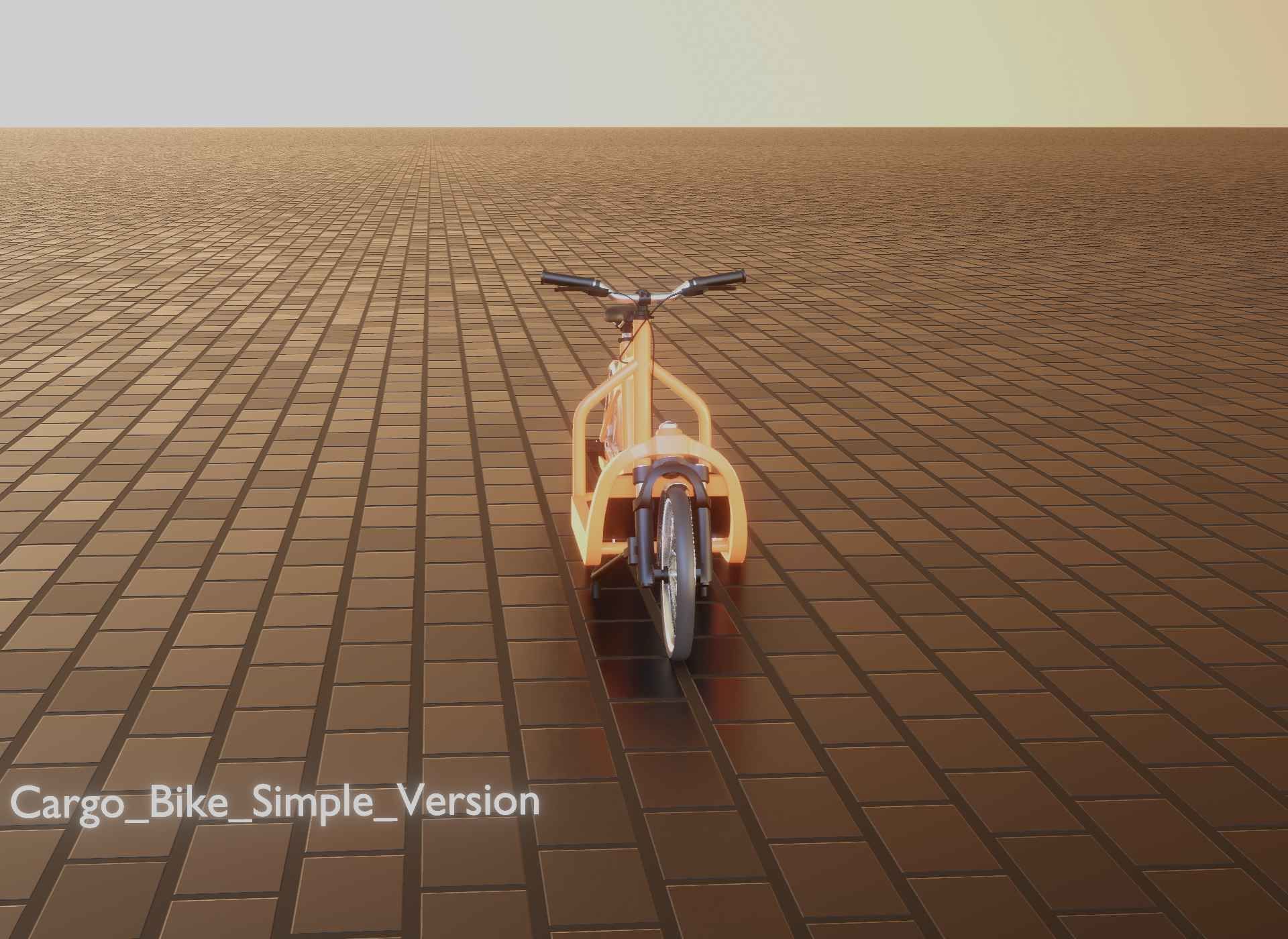 Cargo Bike Simple Version Low-poly 3D model_50