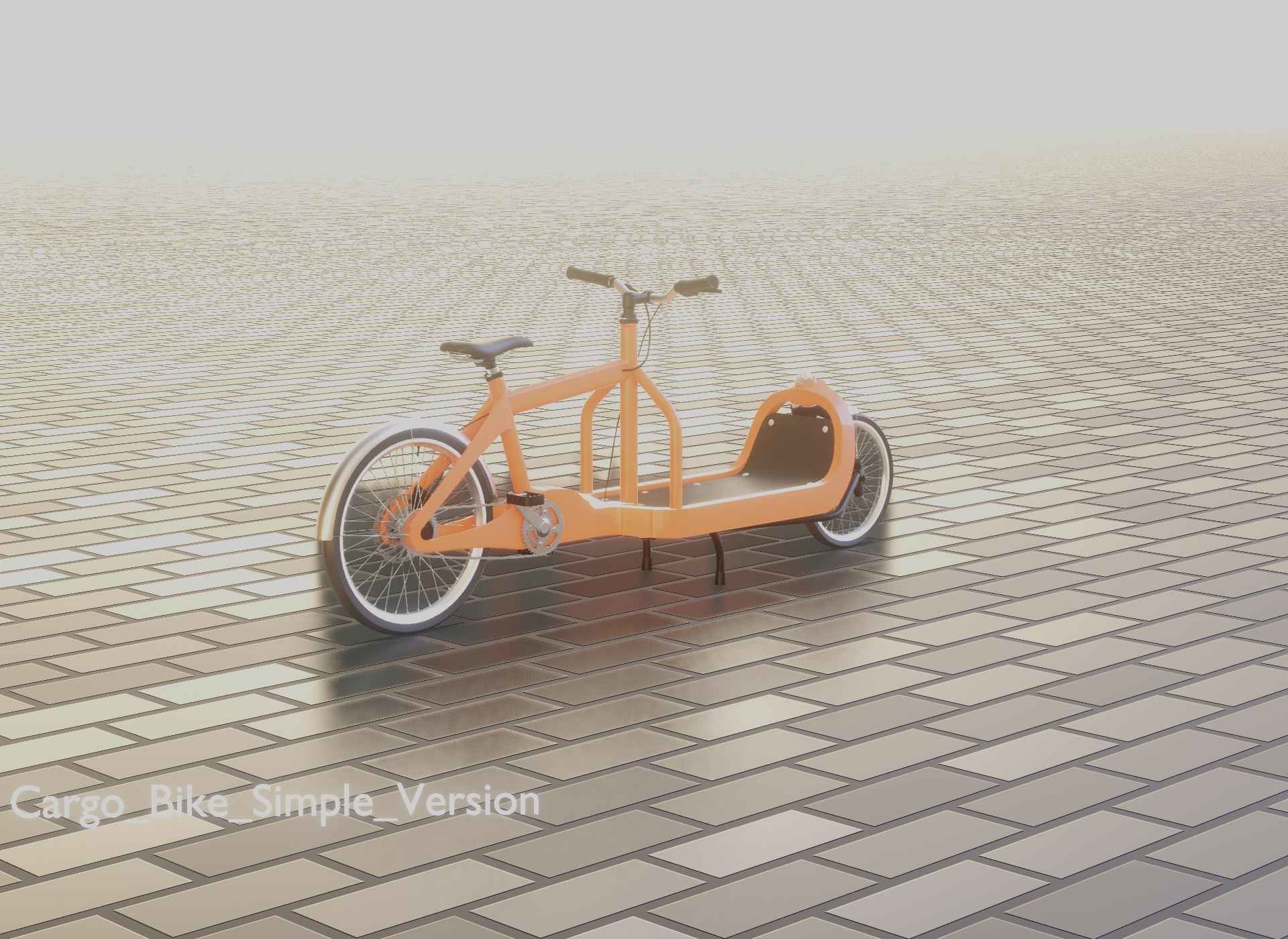 Cargo Bike Simple Version Low-poly 3D model_96