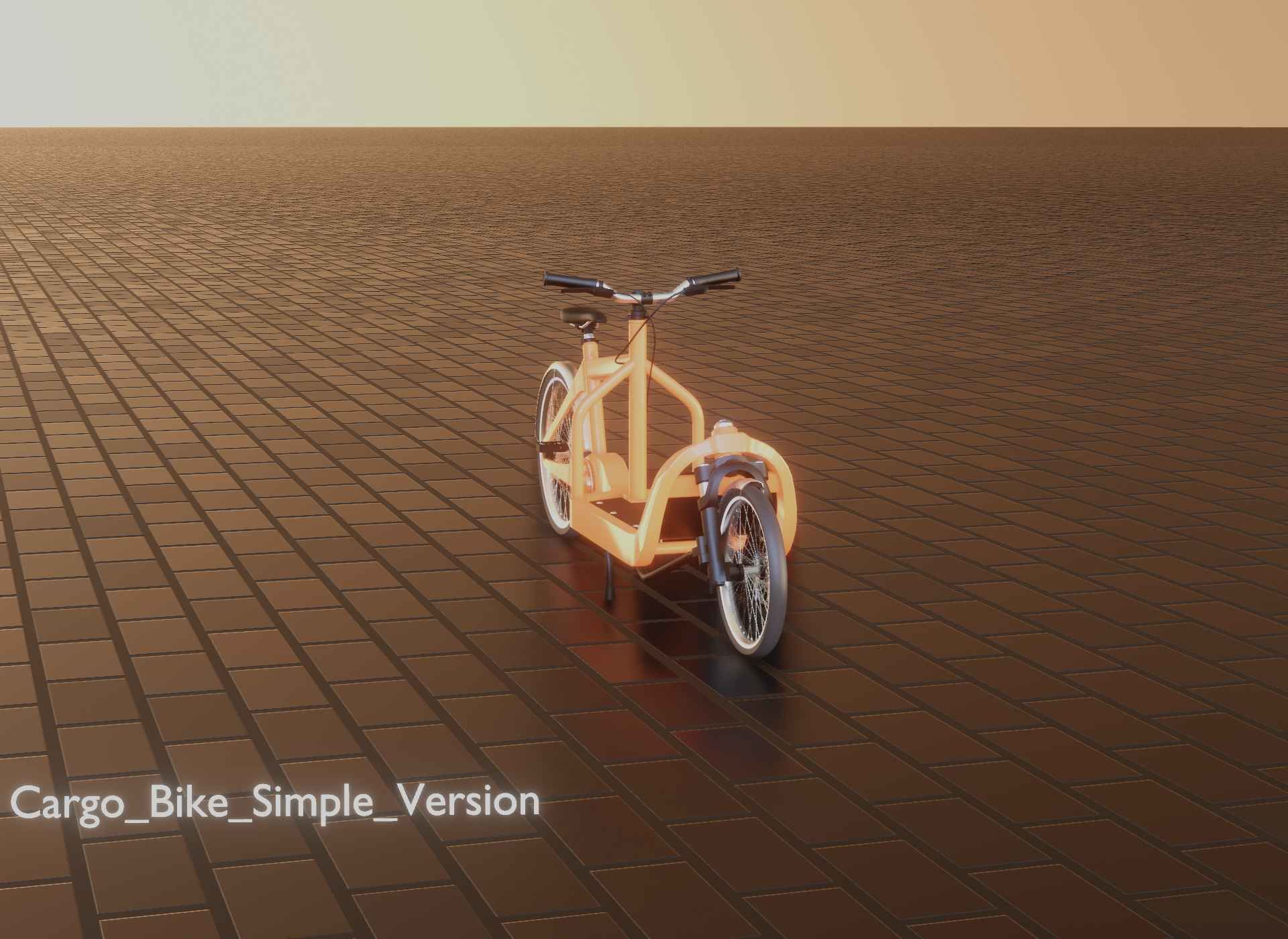 Cargo Bike Simple Version Low-poly 3D model_48
