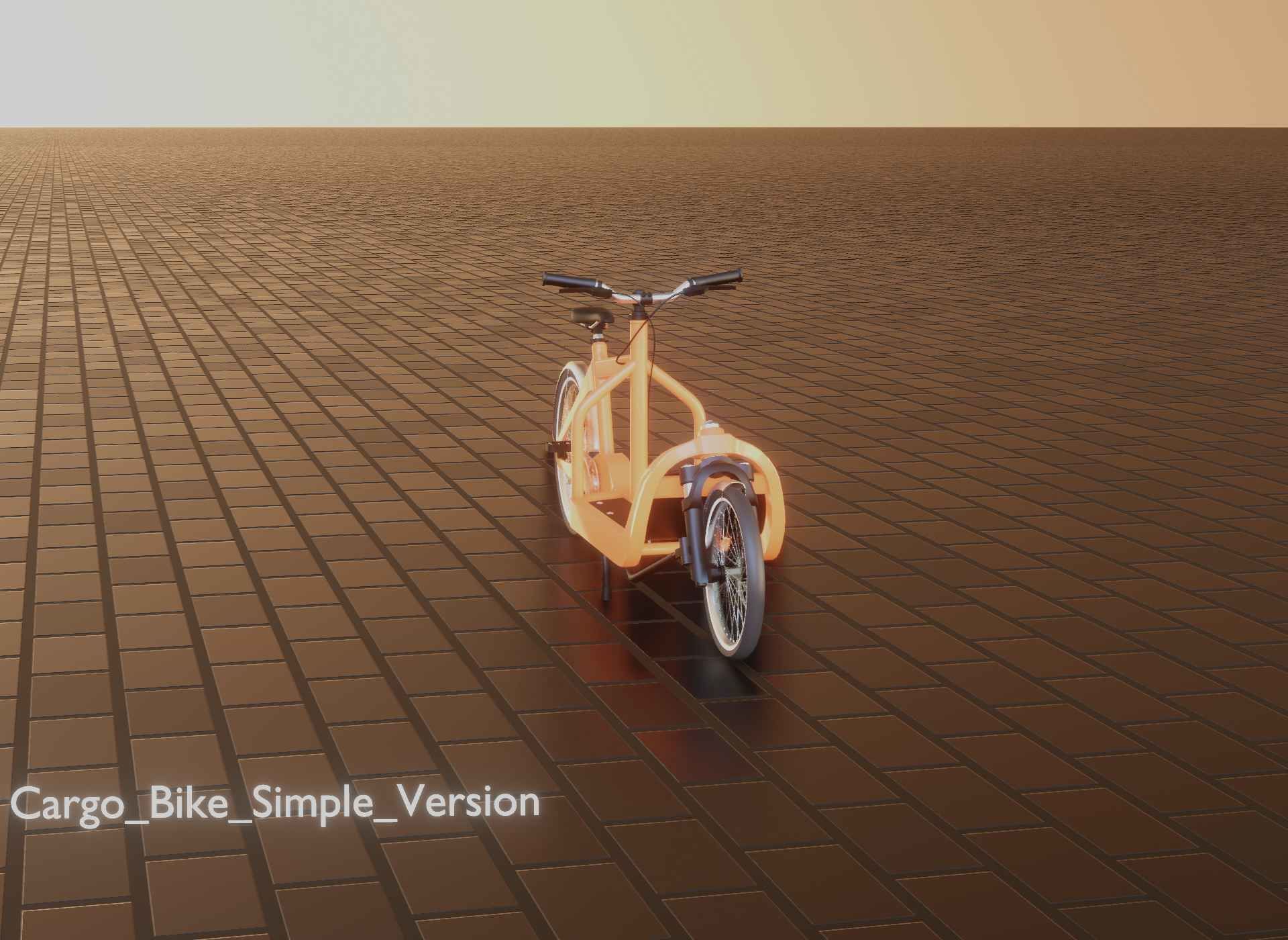 Cargo Bike Simple Version Low-poly 3D model_36