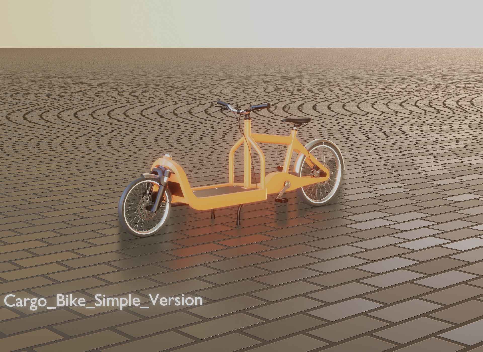 Cargo Bike Simple Version Low-poly 3D model_53
