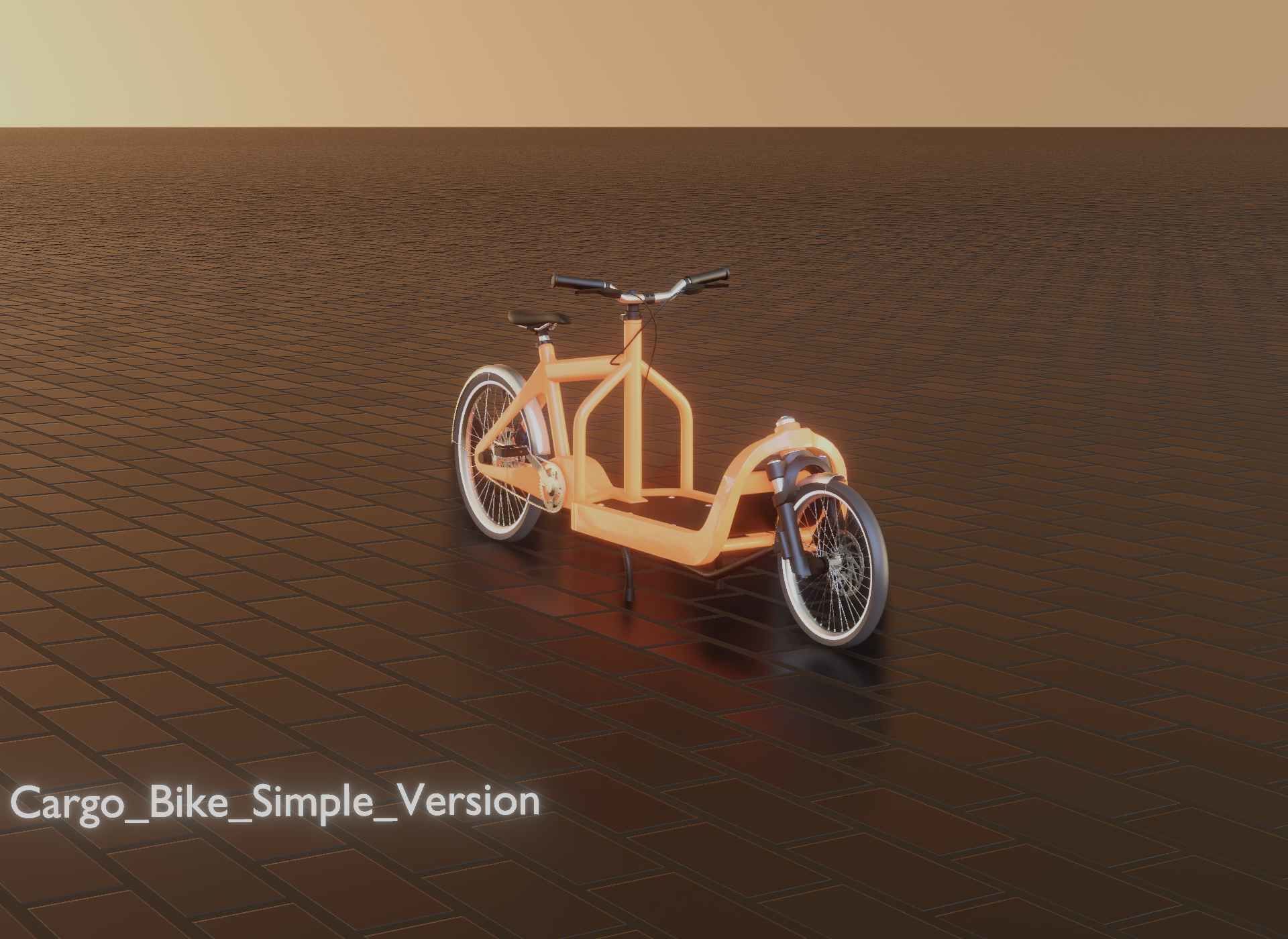 Cargo Bike Simple Version Low-poly 3D model_31