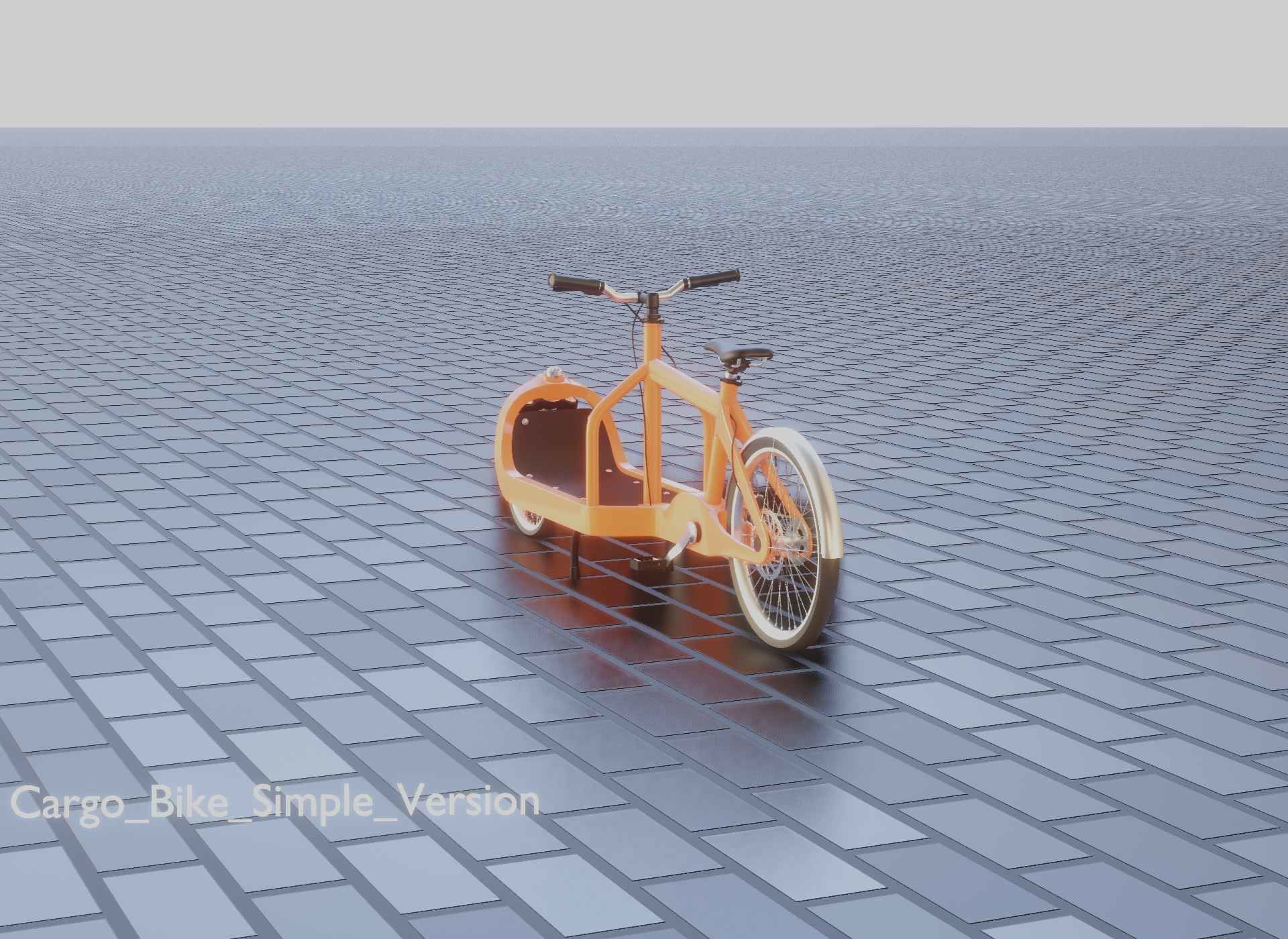 Cargo Bike Simple Version Low-poly 3D model_80