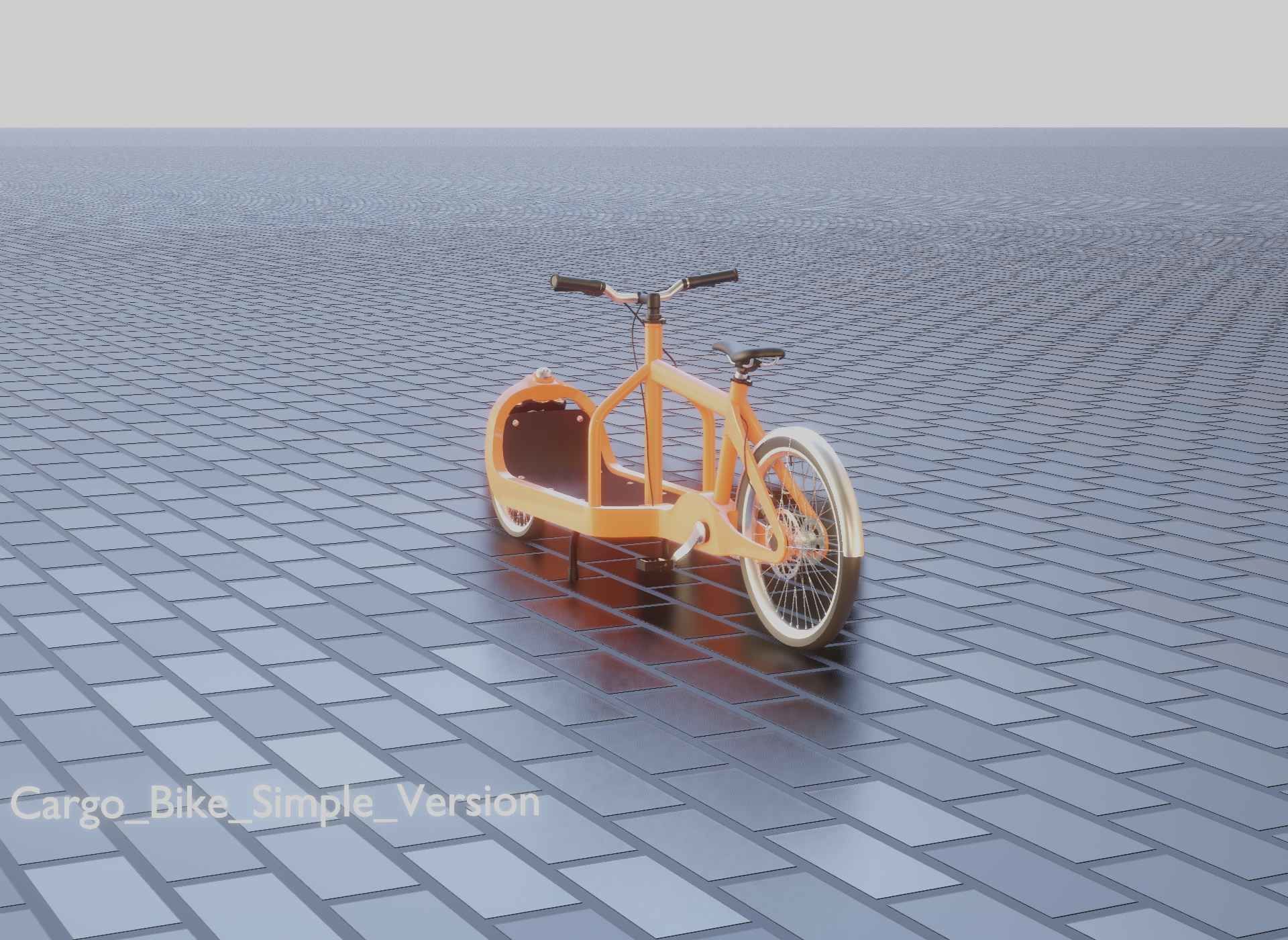 Cargo Bike Simple Version Low-poly 3D model_74