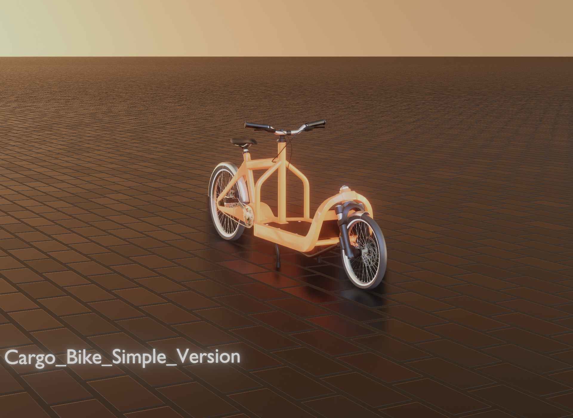 Cargo Bike Simple Version Low-poly 3D model_38