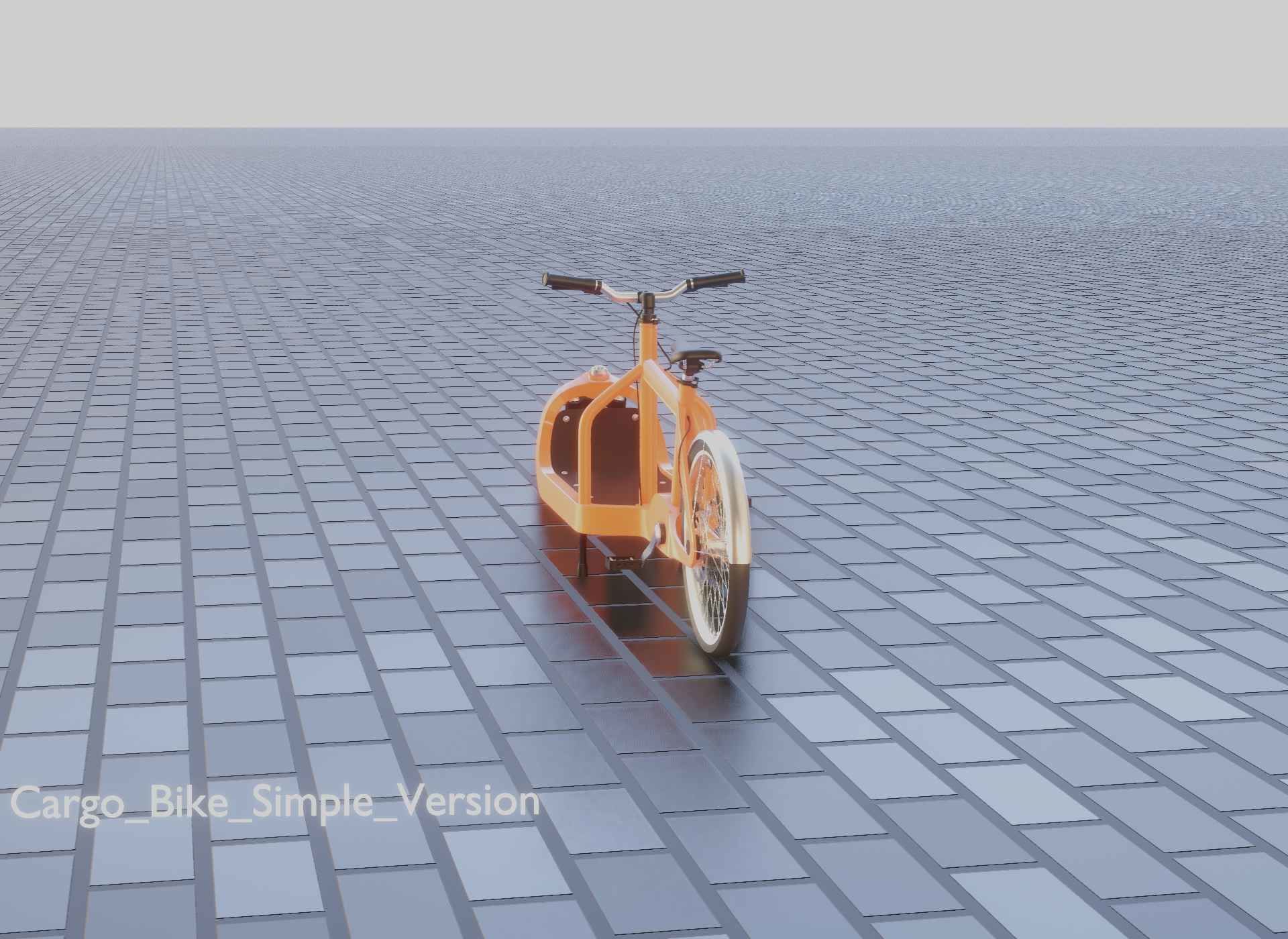 Cargo Bike Simple Version Low-poly 3D model_27