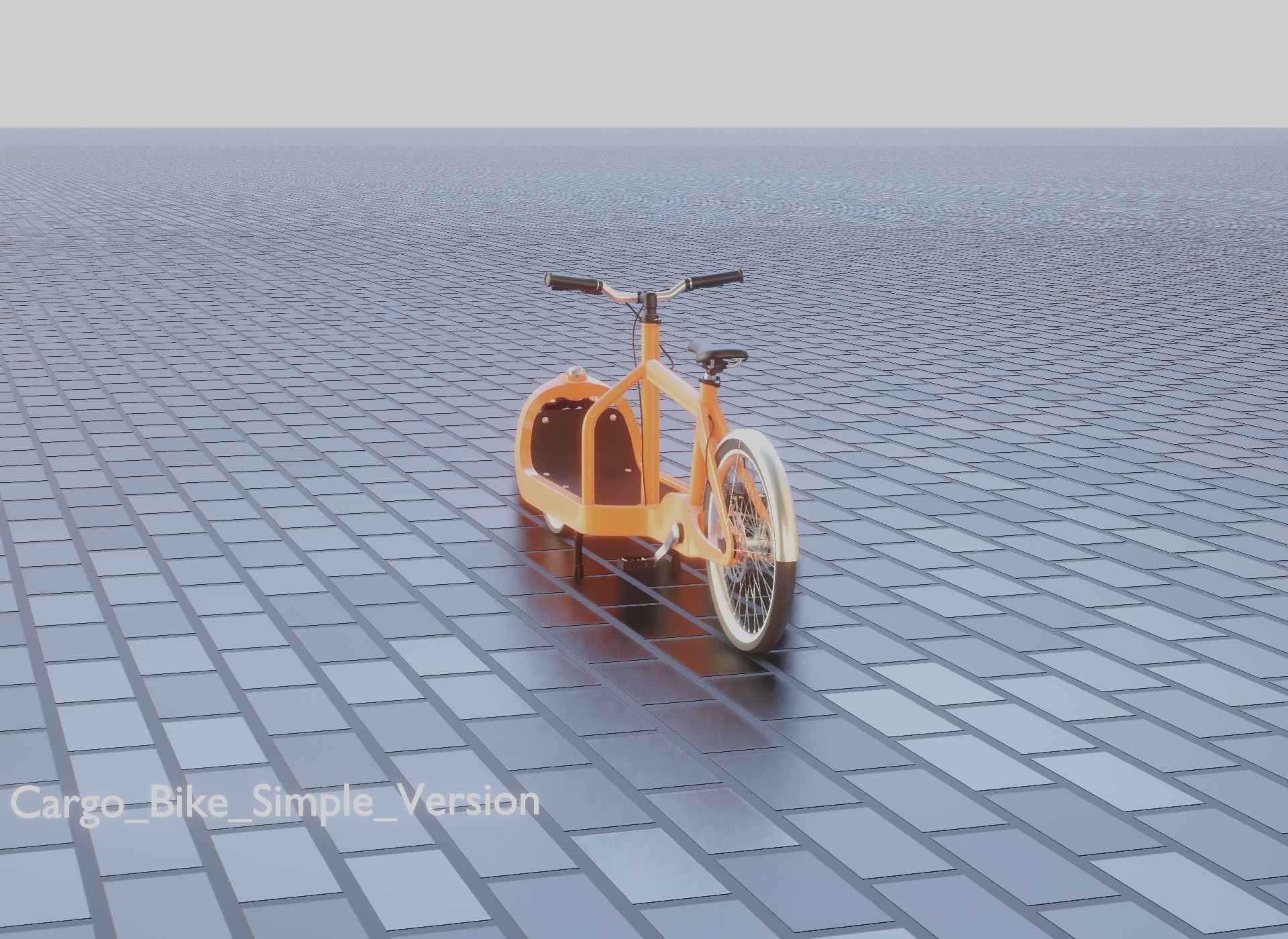 Cargo Bike Simple Version Low-poly 3D model_83