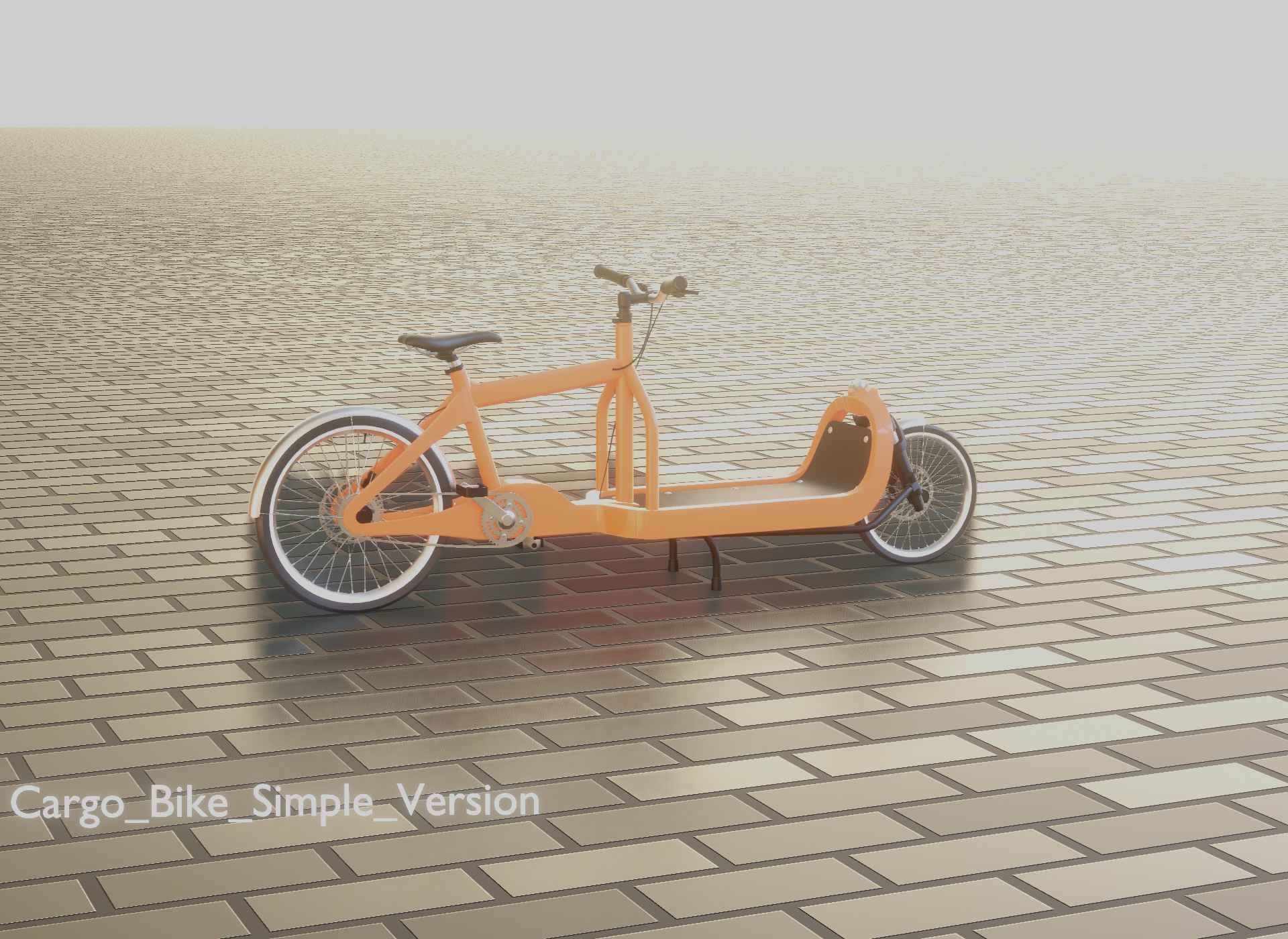 Cargo Bike Simple Version Low-poly 3D model_102