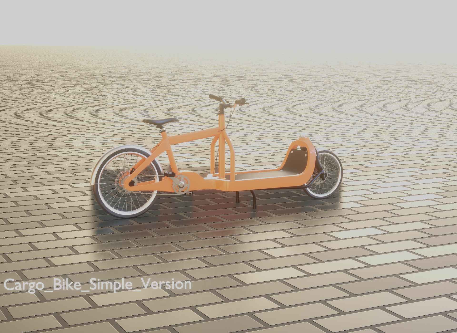 Cargo Bike Simple Version Low-poly 3D model_88