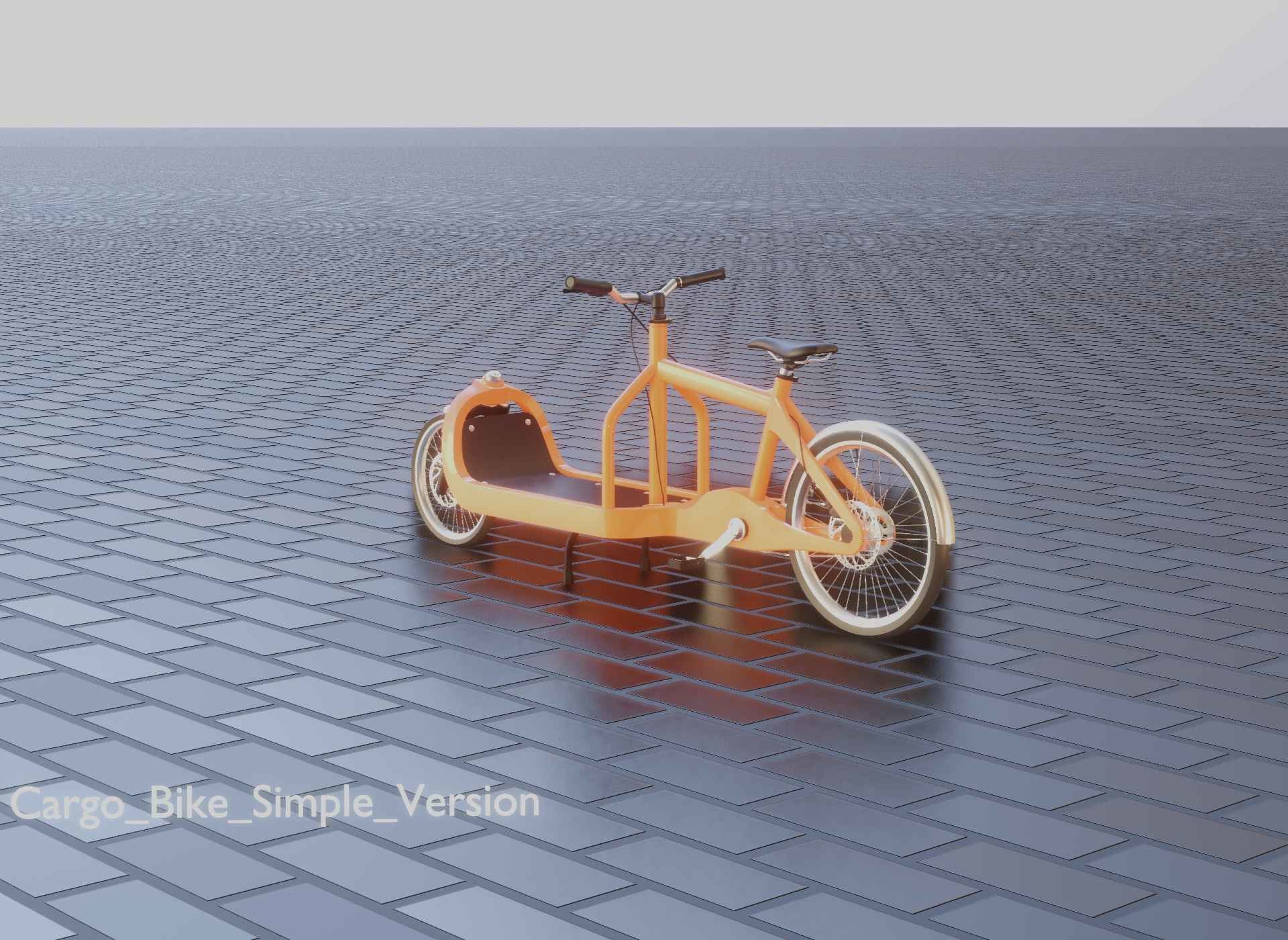 Cargo Bike Simple Version Low-poly 3D model_66