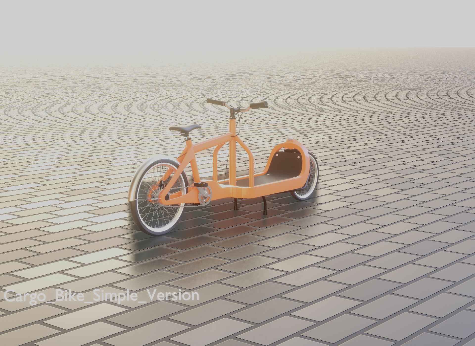 Cargo Bike Simple Version Low-poly 3D model_92