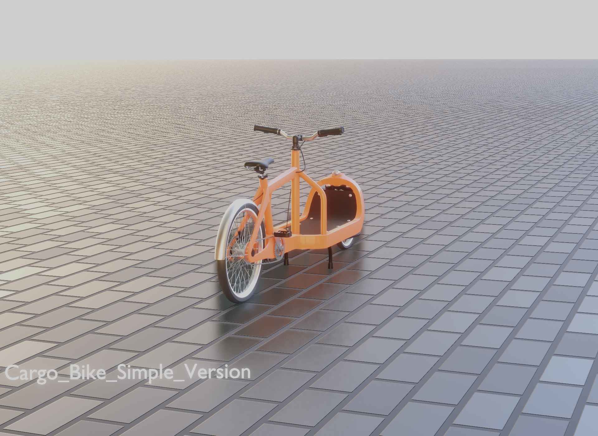 Cargo Bike Simple Version Low-poly 3D model_77