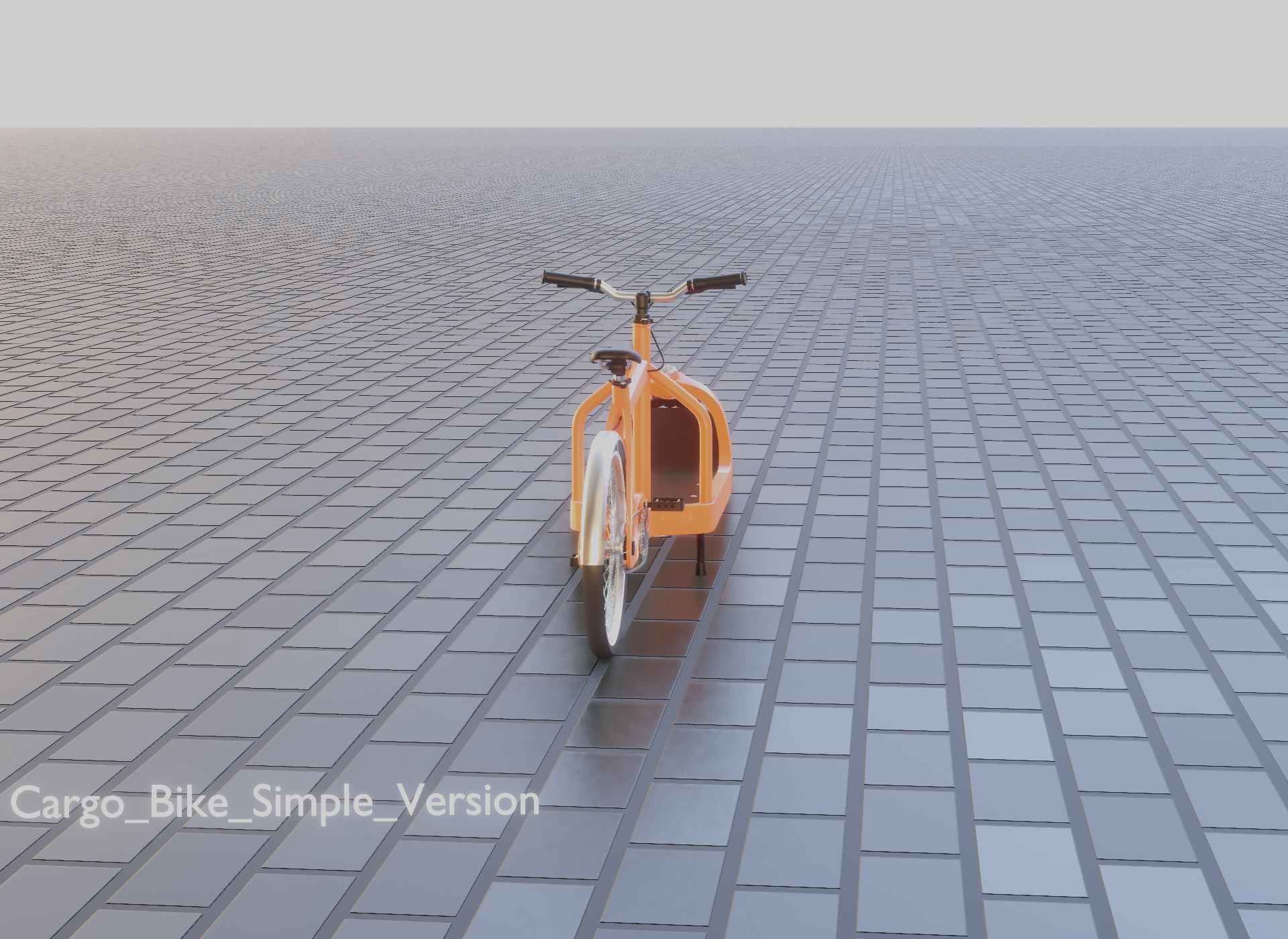 Cargo Bike Simple Version Low-poly 3D model_75