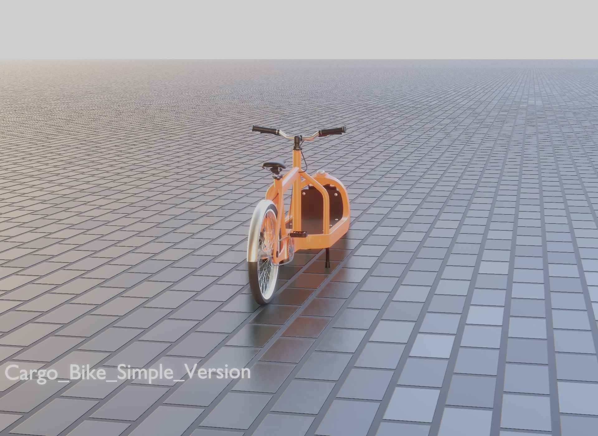 Cargo Bike Simple Version Low-poly 3D model_78