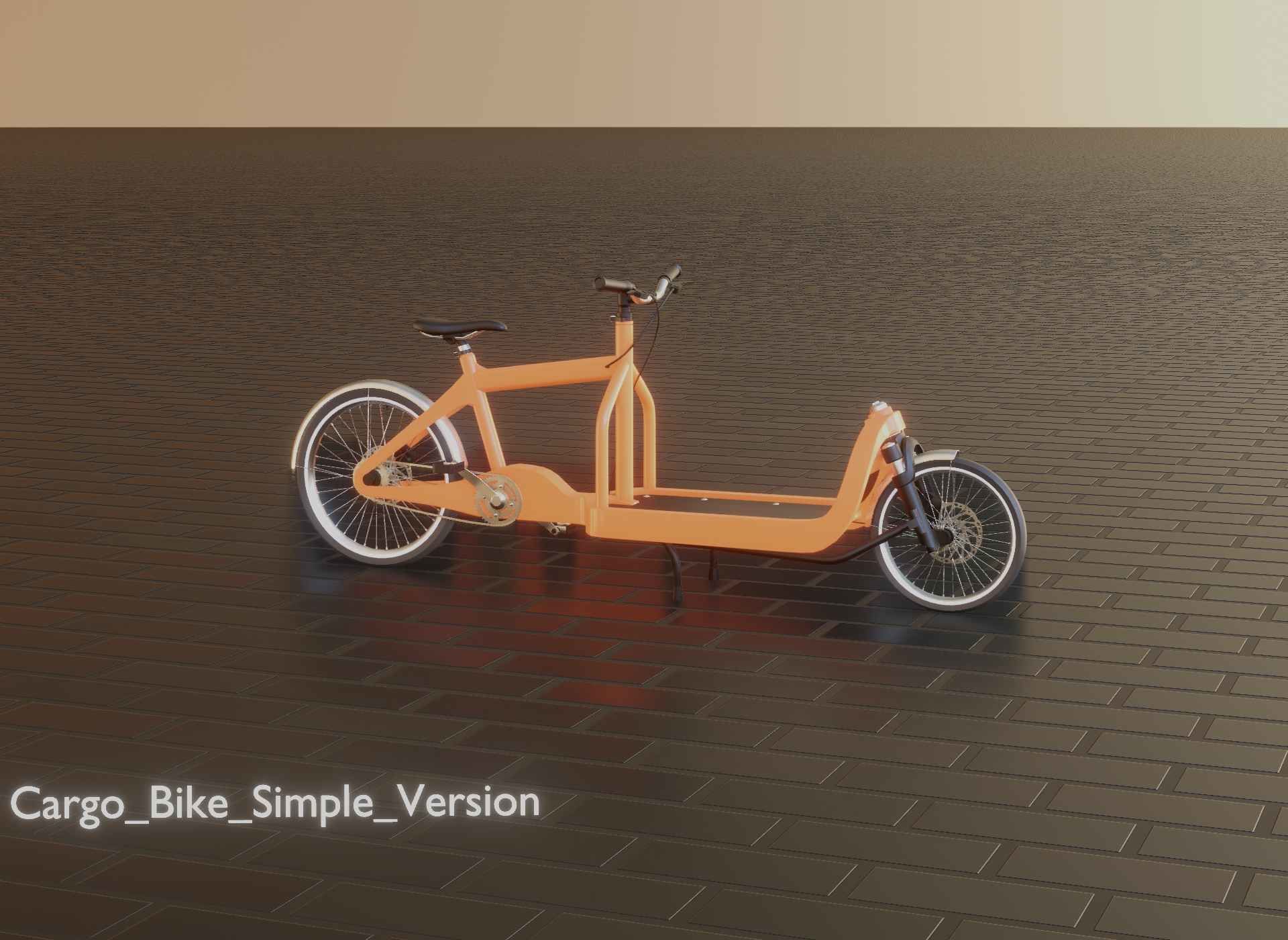 Cargo Bike Simple Version Low-poly 3D model_54