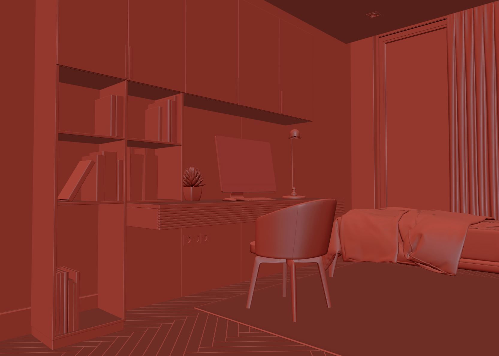 Kids Bedroom 3D model_3