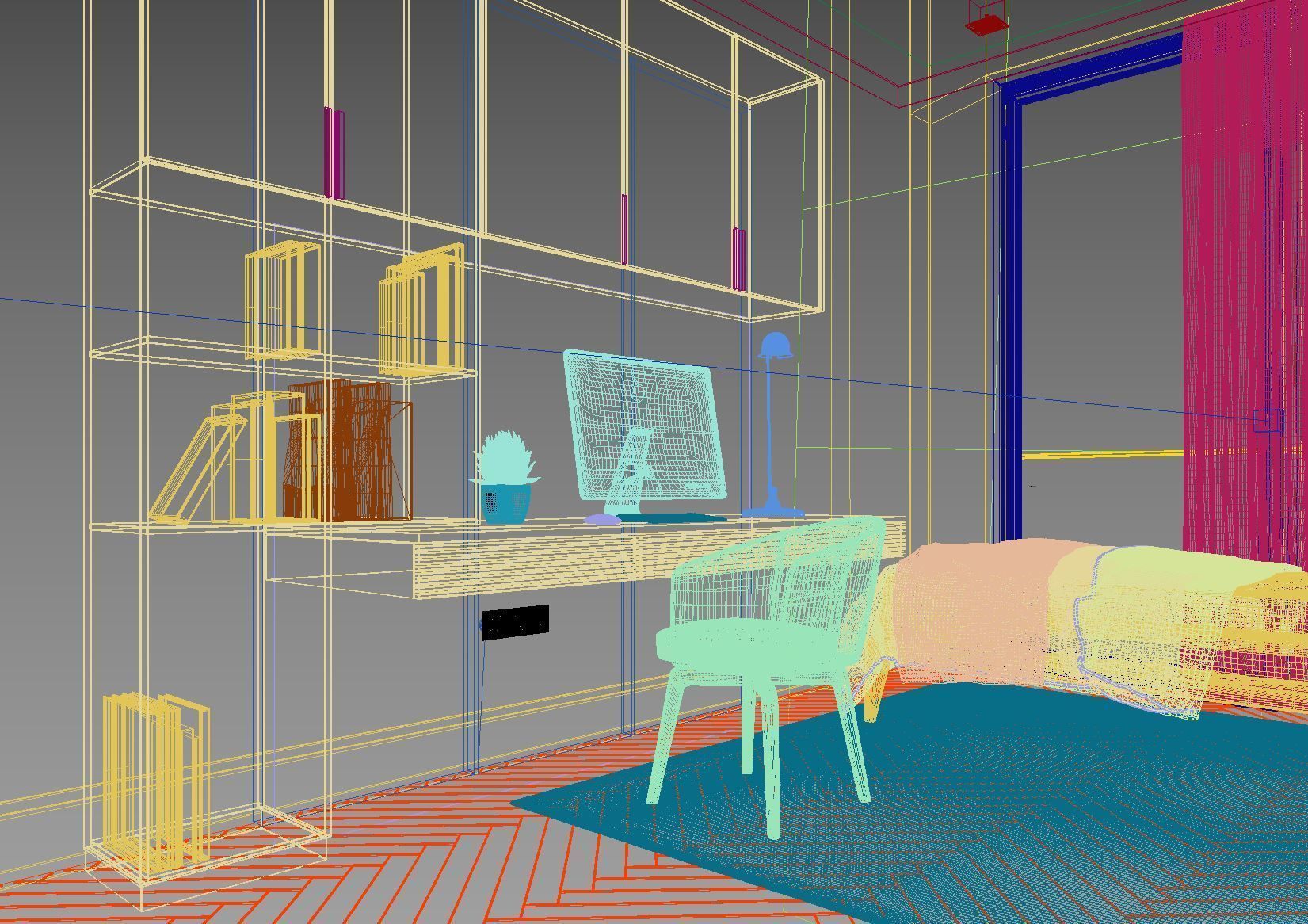 Kids Bedroom 3D model_4