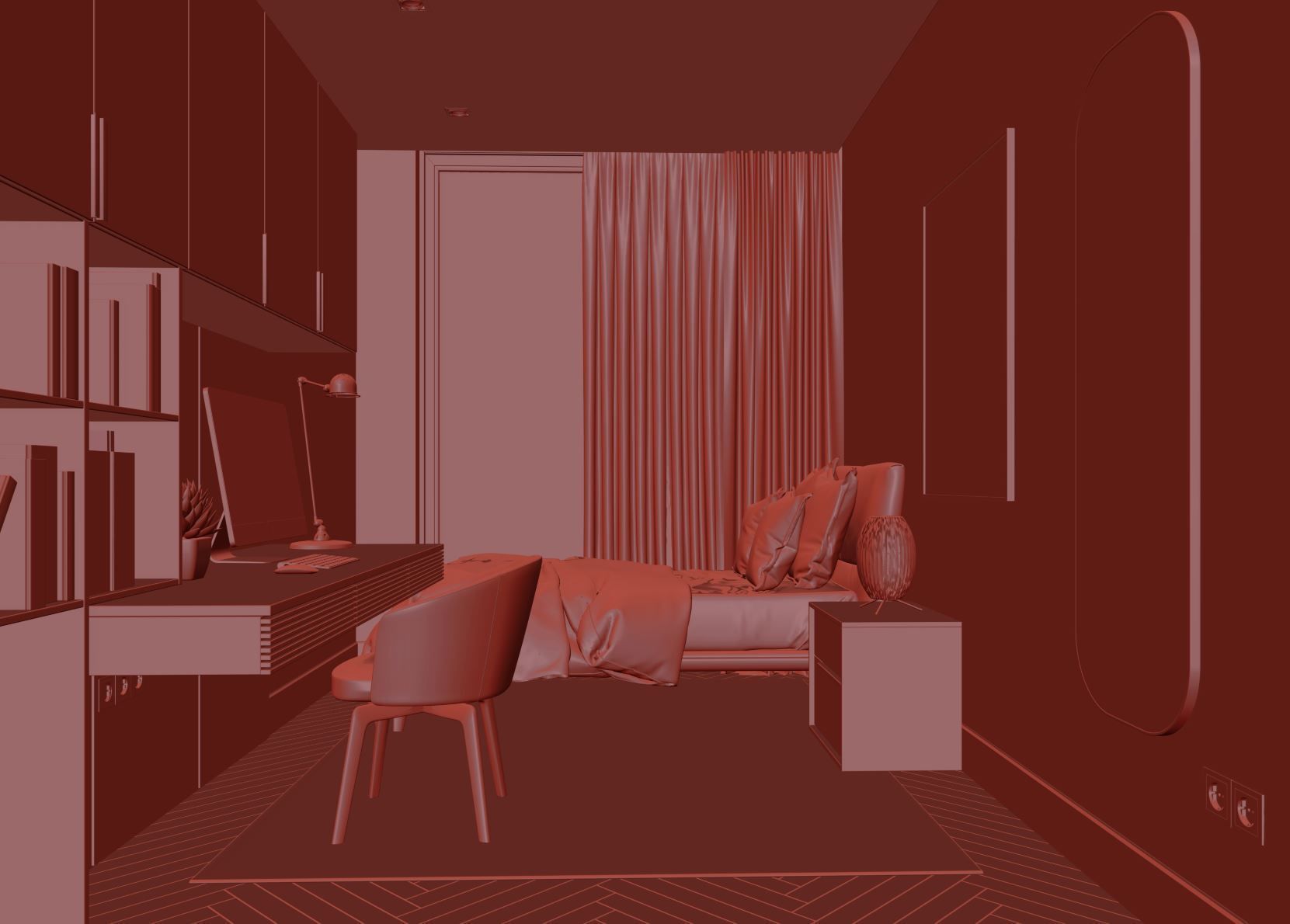 Kids Bedroom 3D model_2