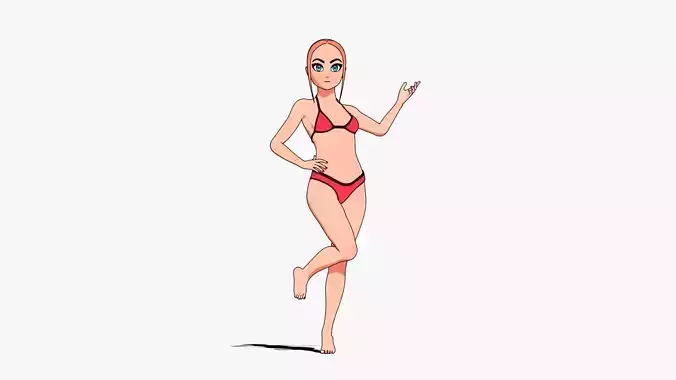 Anime Girl in Bikini