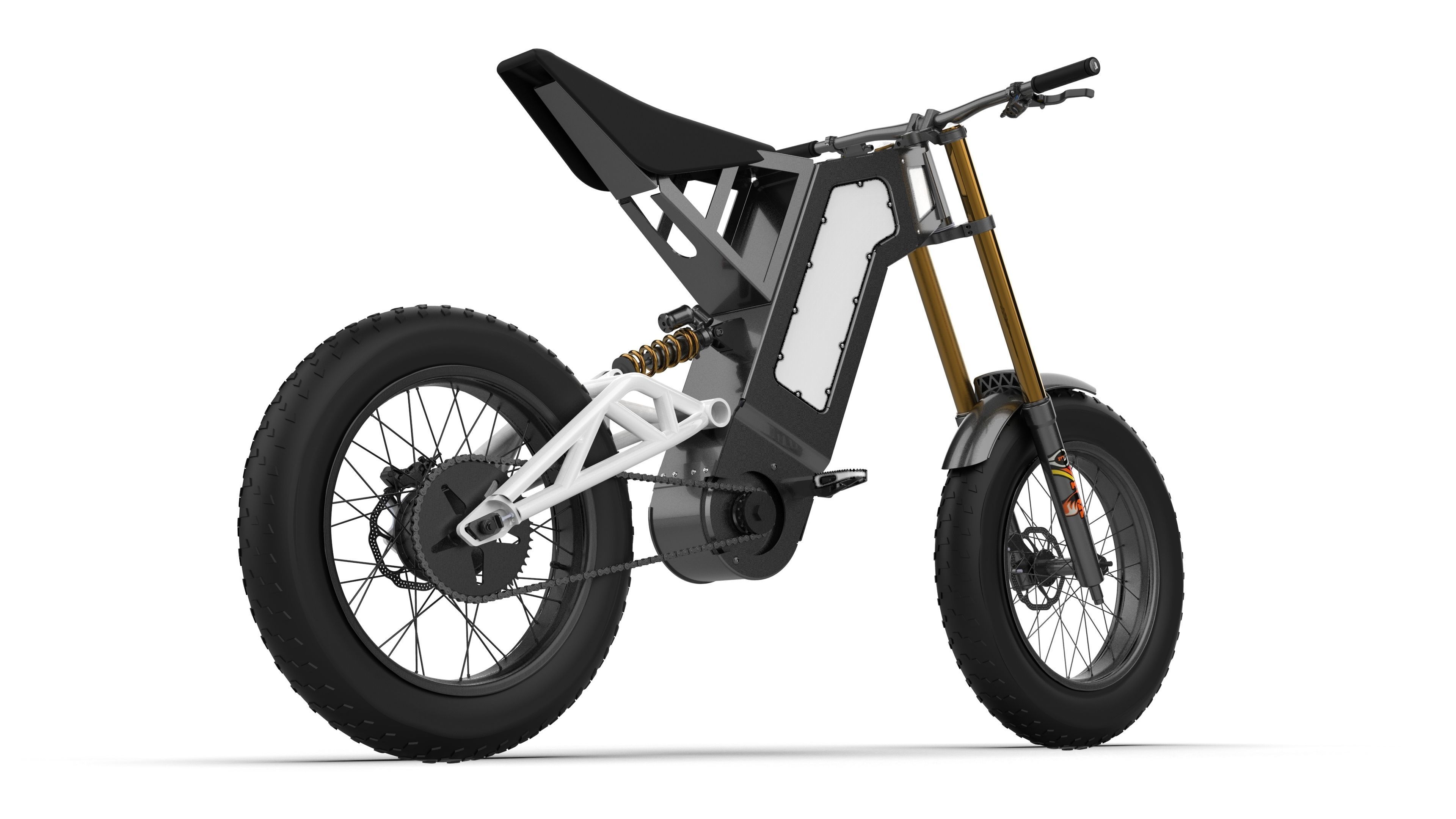 Dirt electric bike 3D print model_4
