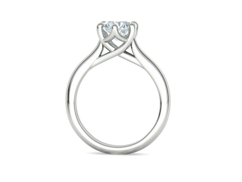Mila Trellis Solitaire Ring 1ct stone 6claw design ring 3dmodel 3D print model_31