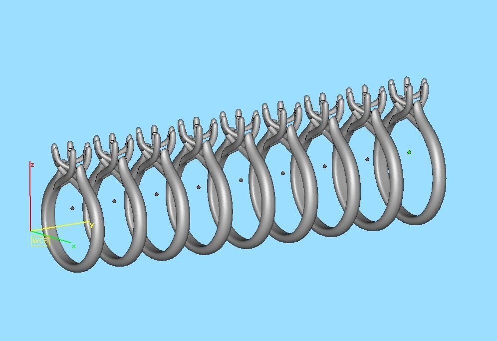 Mila Trellis Solitaire Ring 1ct stone 6claw design ring 3dmodel 3D print model_18