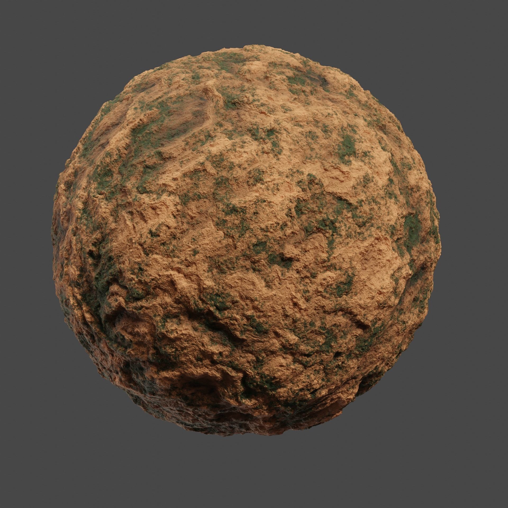 Procedural Mossy Dirt Material Free 3D model_4