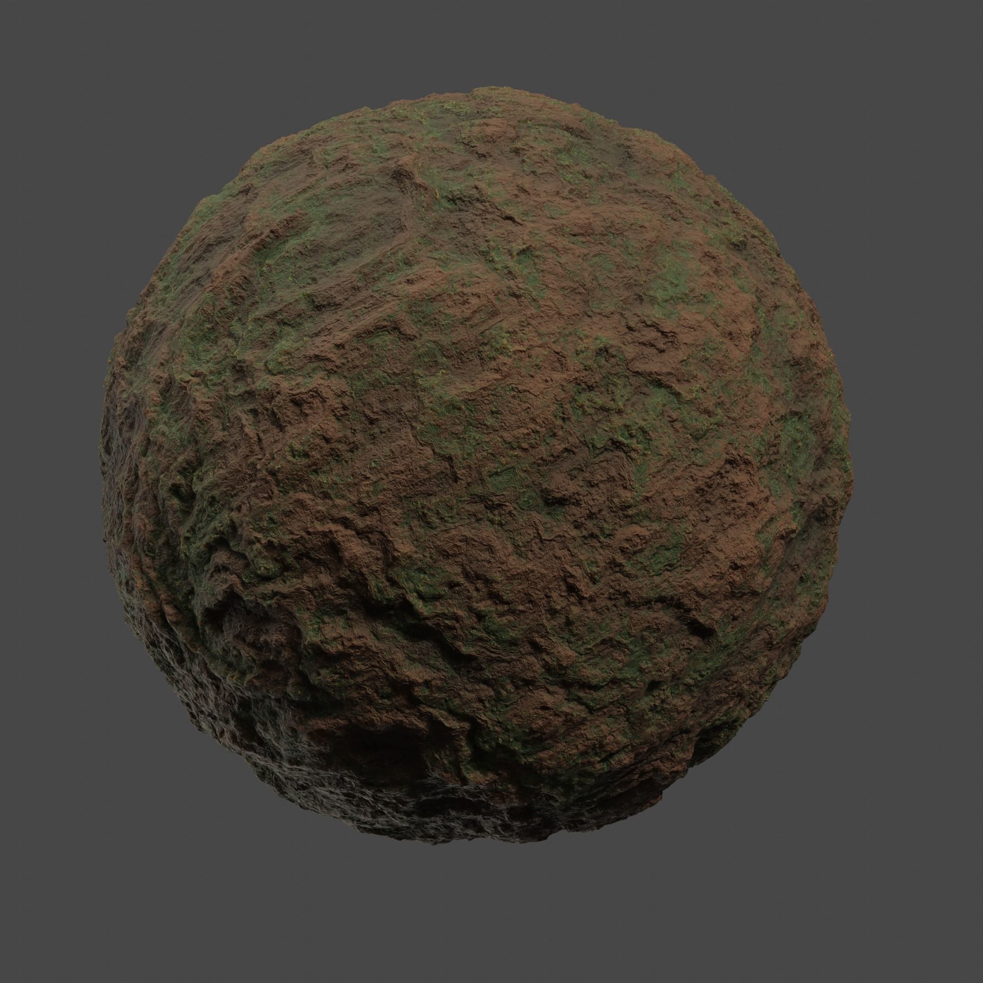 Procedural Mossy Dirt Material Free 3D model_5