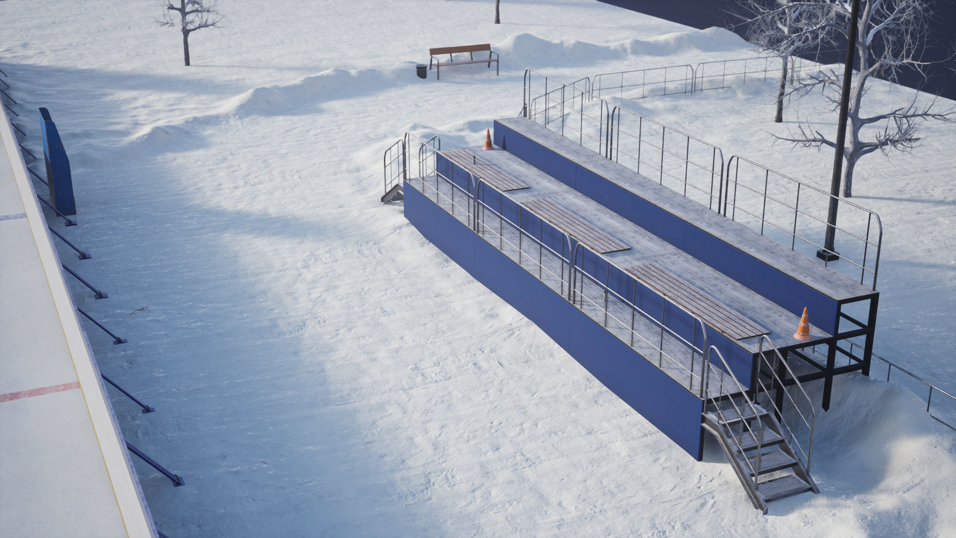 Hockey set 1 Game Ready UE Low-poly 3D model_6