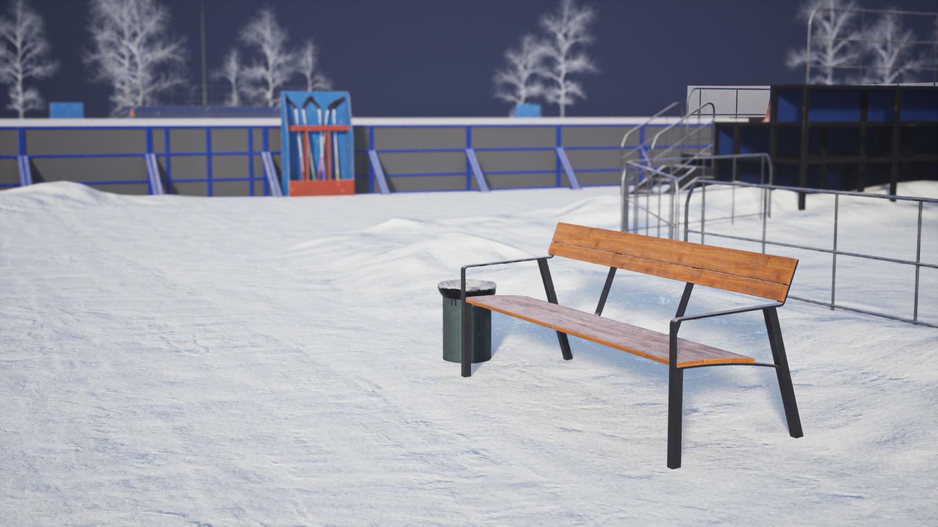 Hockey set 1 Game Ready UE Low-poly 3D model_8