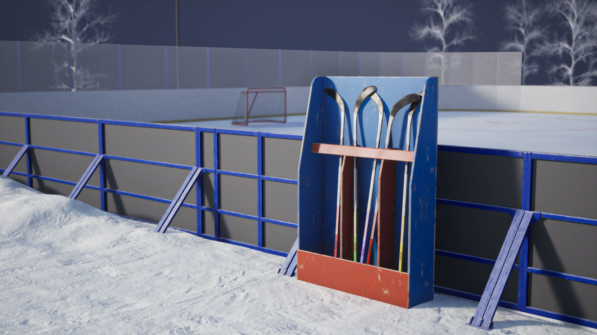 Hockey set 1 Game Ready UE Low-poly 3D model_11