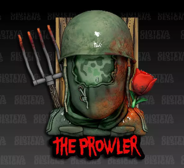 The Prowler with skull and roses 3D model_0