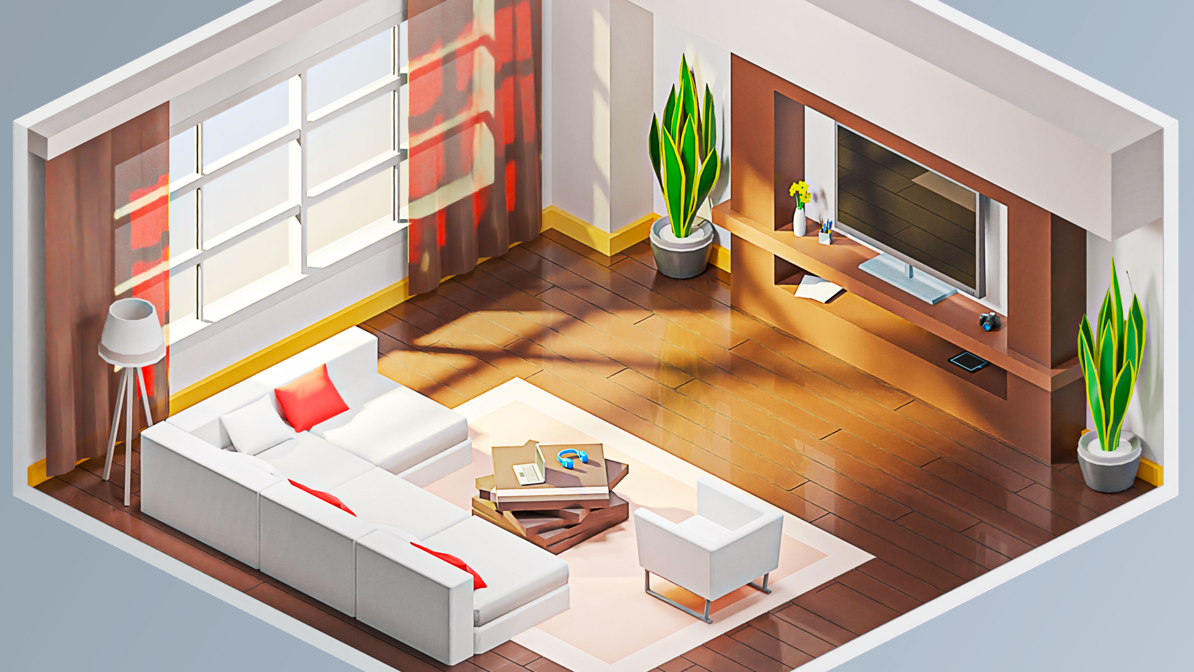 Room 21 Low-poly 3D model_2