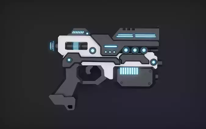 scifi gun game asset  3D model