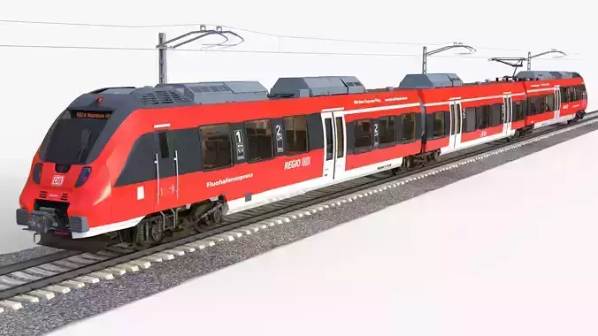 Bombardier TALENT Train Regodb Rigged Animated 3D model