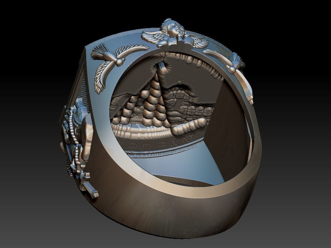 Our Lady of Aparecida Ring - Nossa Senhora 3D print model_13