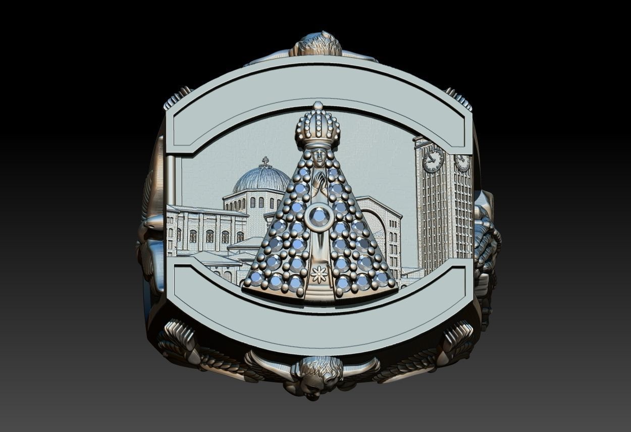 Our Lady of Aparecida Ring - Nossa Senhora 3D print model_23