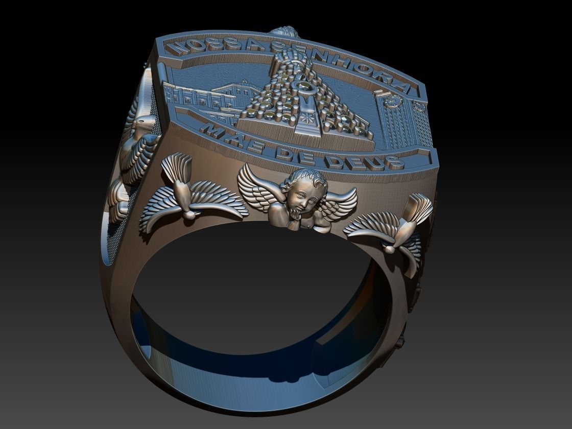 Our Lady of Aparecida Ring - Nossa Senhora 3D print model_18