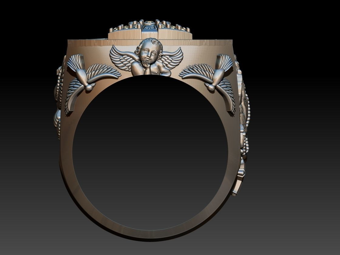 Our Lady of Aparecida Ring - Nossa Senhora 3D print model_7