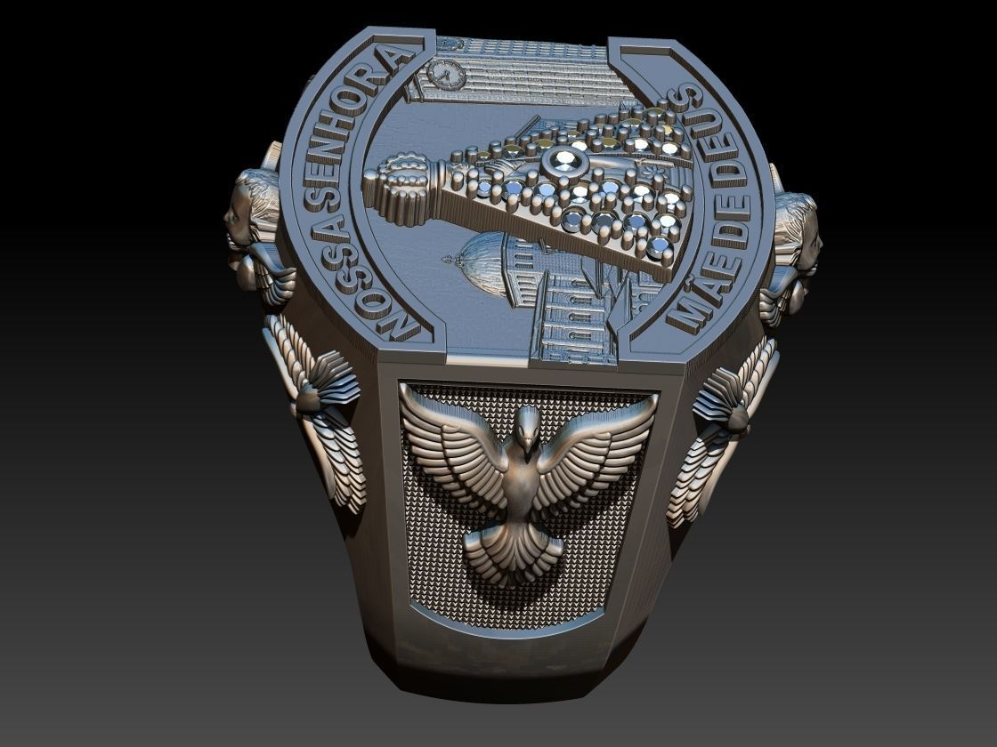 Our Lady of Aparecida Ring - Nossa Senhora 3D print model_14