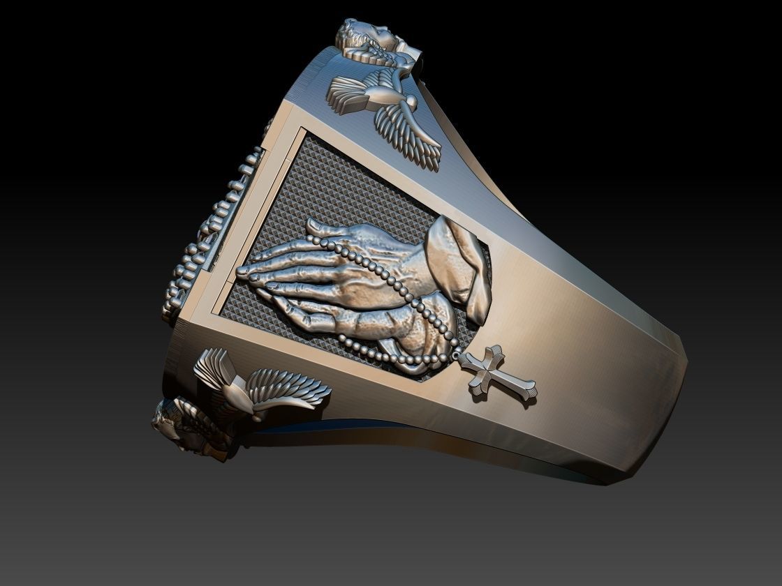 Our Lady of Aparecida Ring - Nossa Senhora 3D print model_12