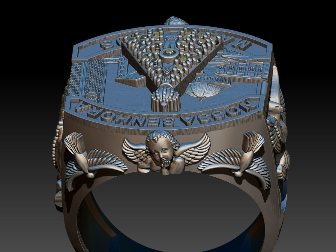 Our Lady of Aparecida Ring - Nossa Senhora 3D print model_22