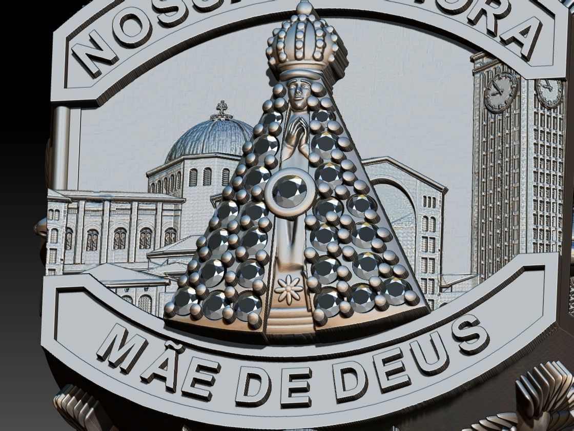 Our Lady of Aparecida Ring - Nossa Senhora 3D print model_19