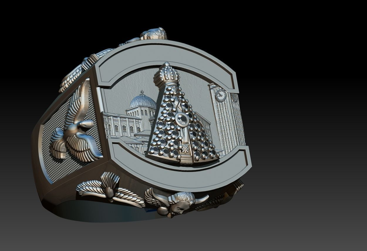 Our Lady of Aparecida Ring - Nossa Senhora 3D print model_25