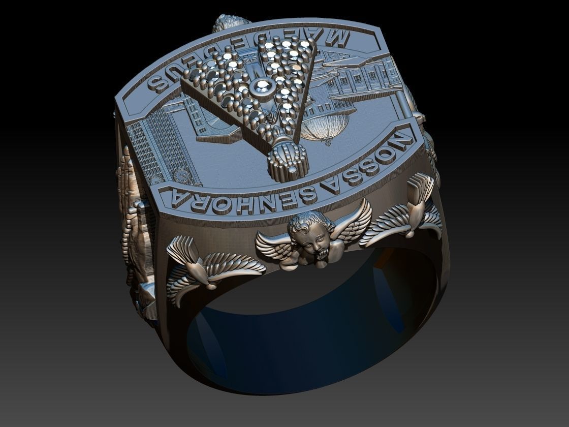 Our Lady of Aparecida Ring - Nossa Senhora 3D print model_17