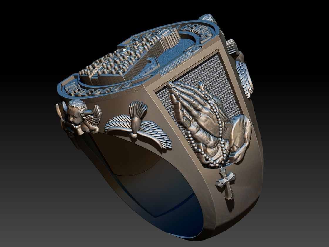 Our Lady of Aparecida Ring - Nossa Senhora 3D print model_5