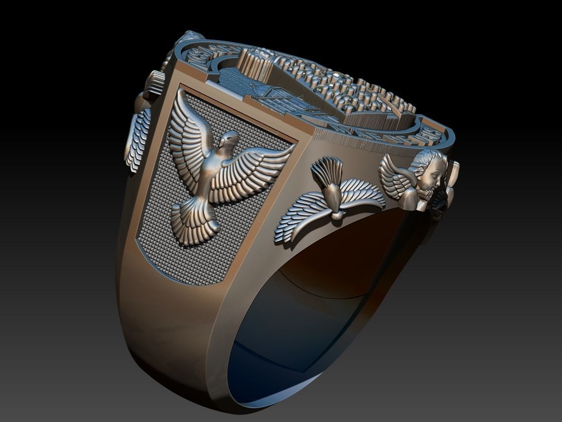 Our Lady of Aparecida Ring - Nossa Senhora 3D print model_6