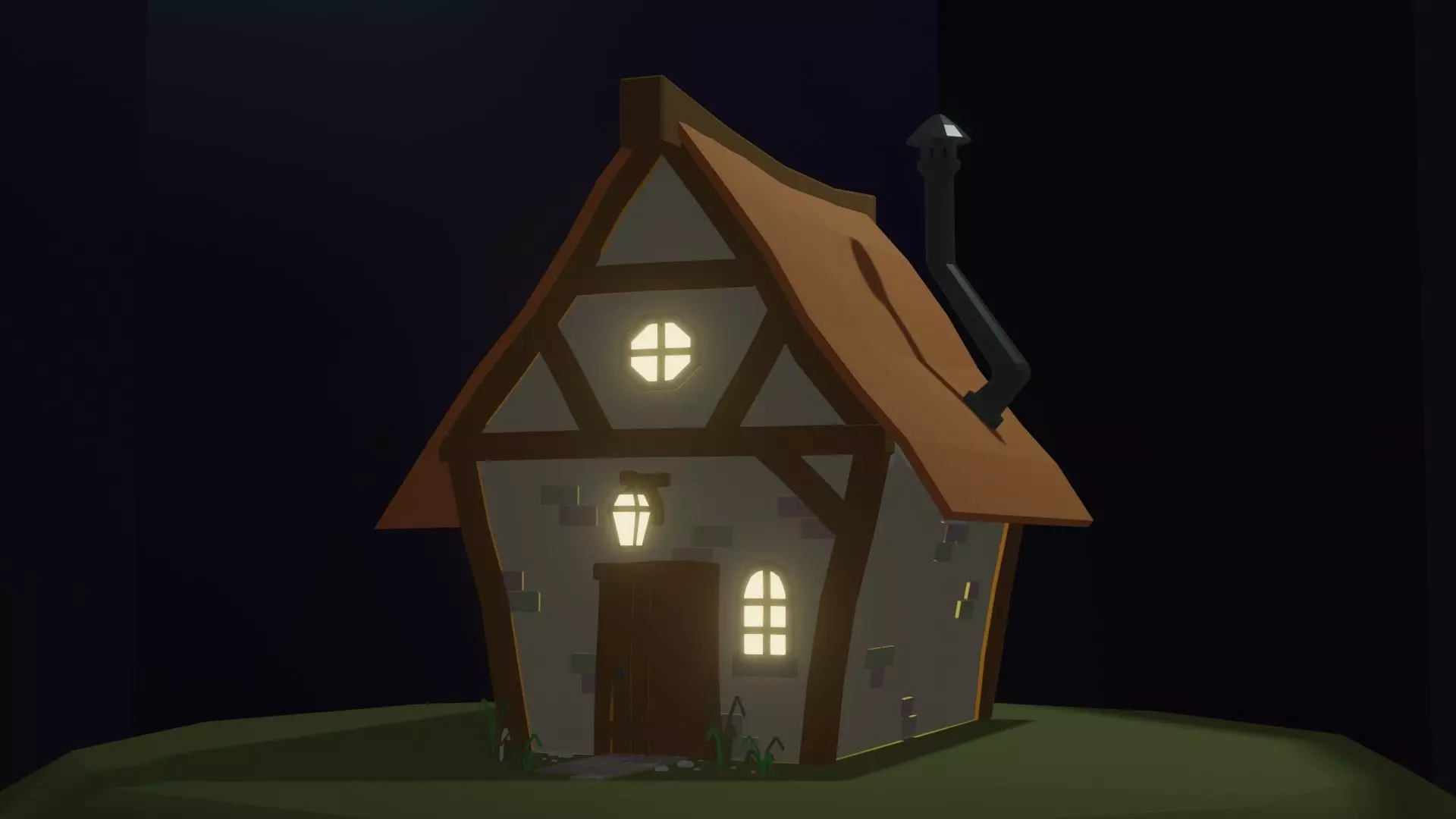 House Lowpoly Low cost 3D model