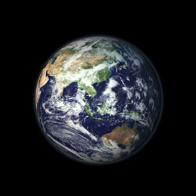 Earth from space - elements furnished Low-poly 3D model_3